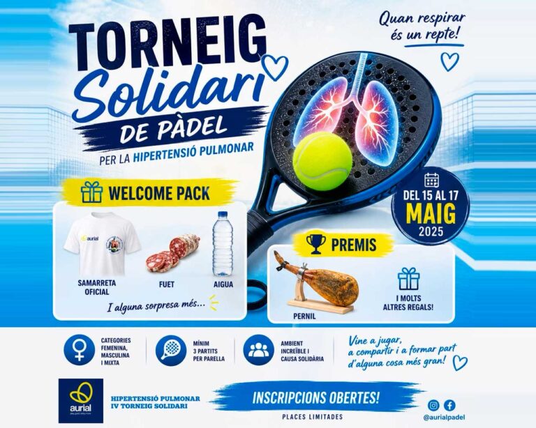 Fomplay colabora en el evento Torneo Solidario de Pádel por la hipertensión pulmonar en Vic